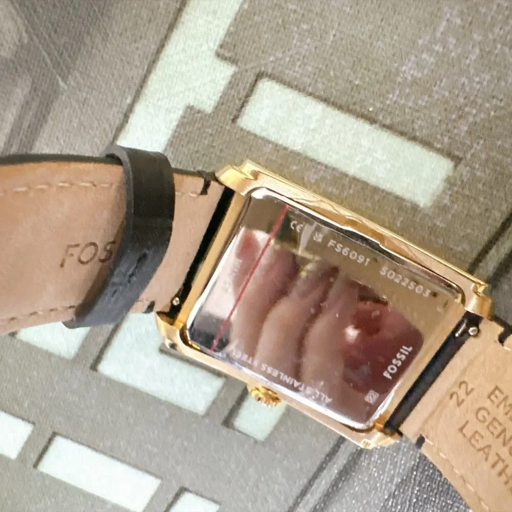 Fossil FS6091 Carraway Gold Leather Dress Watch